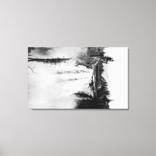 Snoqualmie Herfsten en Lodge, Washington Photograp Canvas Afdruk (Voorkant)