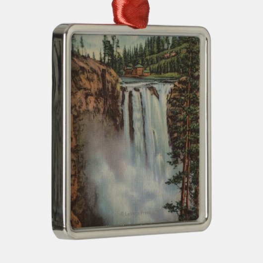 Snoqualmie-Herfsten, WA - Uitzicht Herfsten bovena Metalen Ornament (Rechts)