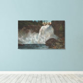 Snoqualmie-Herfsten, WA - Uitzicht Herfsten ondera Canvas Afdruk (Insitu (Houten vloer))