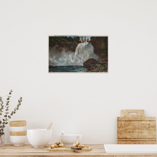 Snoqualmie-Herfsten, WA - Uitzicht Herfsten ondera Poster (Keuken)