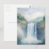 Snoqualmie Herfsten, WA Waterverf Schilderen Briefkaart (Voorkant / Achterkant)
