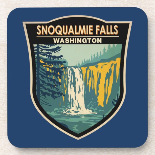 Snoqualmie Herfsten Washington Waterfall  Bier Onderzetter (Voorkant)