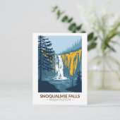 Snoqualmie Herfsten Washington Waterfall  Briefkaart (Staand voorkant)