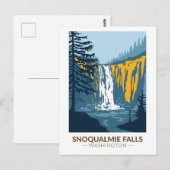 Snoqualmie Herfsten Washington Waterfall  Briefkaart (Voorkant / Achterkant)