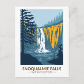 Snoqualmie Herfsten Washington Waterfall  Briefkaart (Voorkant)