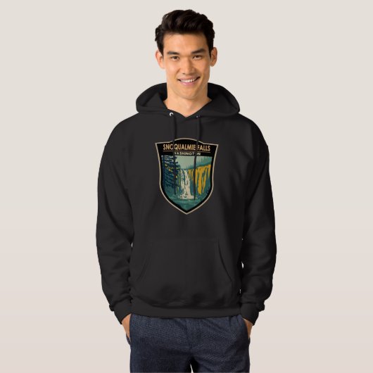 Snoqualmie Herfsten Washington Waterfall  Hoodie (Voorkant volledig)