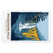 Snoqualmie Herfsten Washington Waterfall  Magneet (Horizontaal)