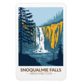 Snoqualmie Herfsten Washington Waterfall  Magneet (Verticaal)