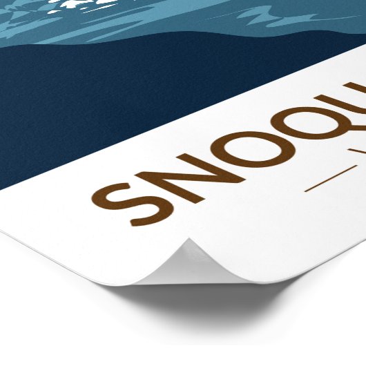 Snoqualmie Herfsten Washington Waterfall  Poster (Hoek)