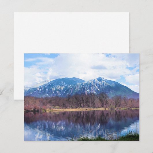 Snoqualmie lake reflection briefkaart (Voorkant / Achterkant)