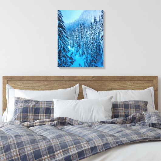 Snoqualmie Pass, staat Washington. Canvas Afdruk (Insitu (Slaapkamer))