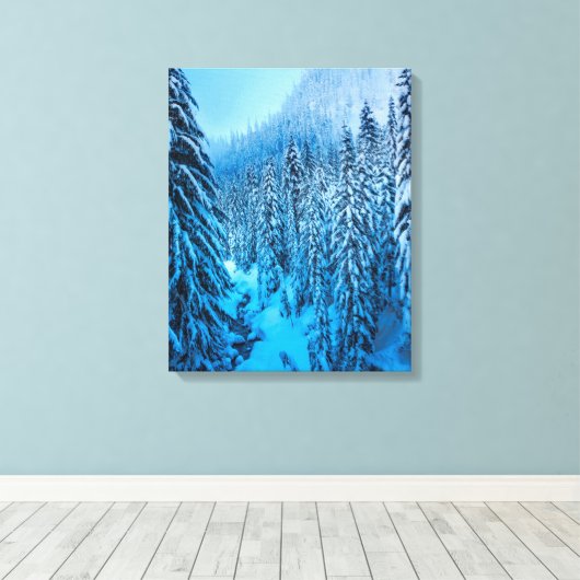 Snoqualmie Pass, staat Washington. Canvas Afdruk (Insitu (Houten vloer))