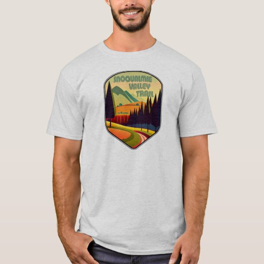 Snoqualmie Valley Trail Washington State Kleuren T-shirt (Voorkant)