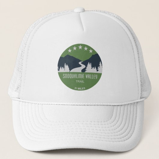 Snoqualmie Valley Trail Washington State Trucker Pet (Voorkant)
