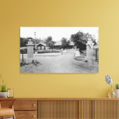 Snoqualmie, WA - Snoqualmie Herfsten Lodge Canvas Afdruk (Insitu (Woonkamer))