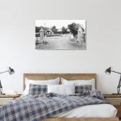 Snoqualmie, WA - Snoqualmie Herfsten Lodge Canvas Afdruk (Insitu (Slaapkamer))