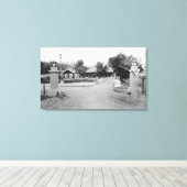 Snoqualmie, WA - Snoqualmie Herfsten Lodge Canvas Afdruk (Insitu (Houten vloer))