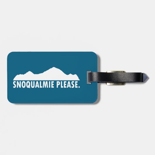 Snoqualmie Washington Alstublieft Bagagelabel (Achterkant horizontaal)