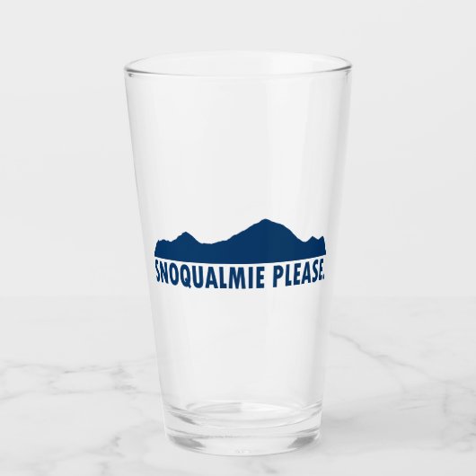 Snoqualmie Washington Alstublieft Glas (Voorkant)