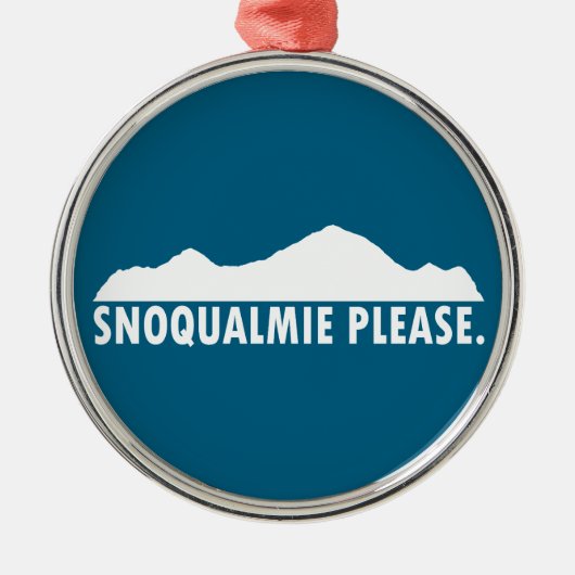 Snoqualmie Washington Alstublieft Metalen Ornament (Voorkant)