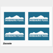 Snoqualmie Washington Alstublieft Rechthoekige Sticker (Vel)