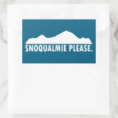 Snoqualmie Washington Alstublieft Rechthoekige Sticker (Tas)