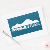 Snoqualmie Washington Alstublieft Rechthoekige Sticker (Envelop)