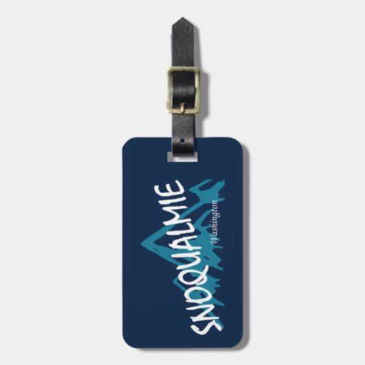 Snoqualmie Washington Mountains Bagagelabel (Voorkant verticaal)