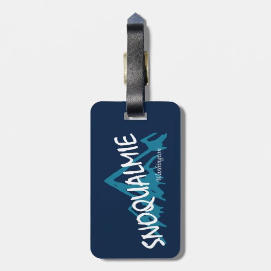 Snoqualmie Washington Mountains Bagagelabel (Achterkant verticaal)