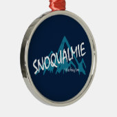 Snoqualmie Washington Mountains Metalen Ornament (Rechts)
