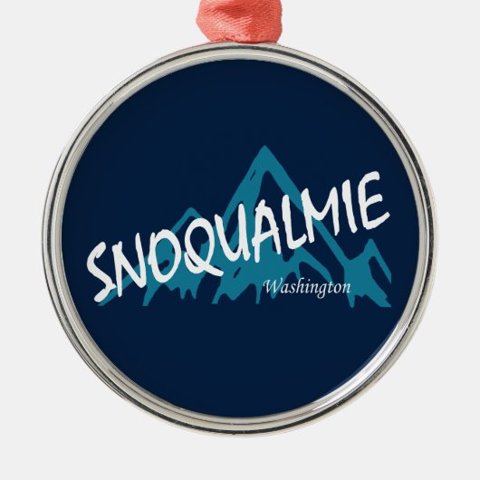 Snoqualmie Washington Mountains Metalen Ornament (Voorkant)
