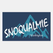 Snoqualmie Washington Mountains Rechthoekige Sticker (Voorkant)