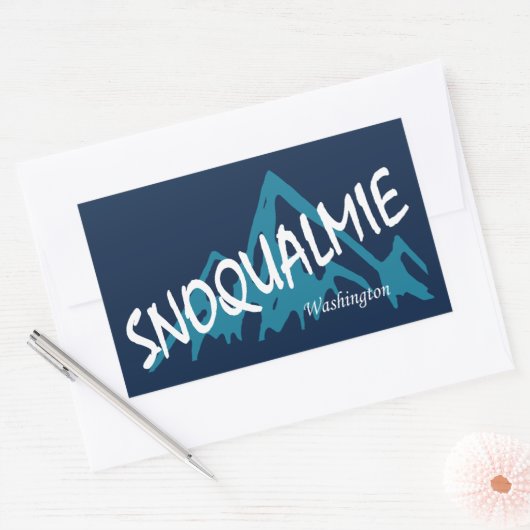 Snoqualmie Washington Mountains Rechthoekige Sticker (Envelop)