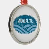 Snoqualmie Washington Outdoors Metalen Ornament (Rechts)
