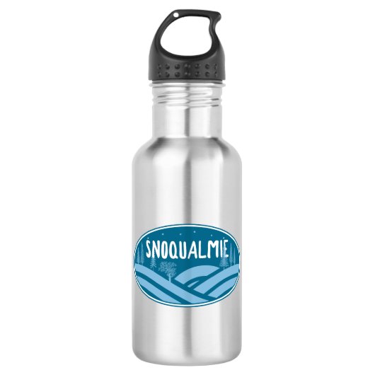 Snoqualmie Washington Outdoors Waterfles (Voorkant)