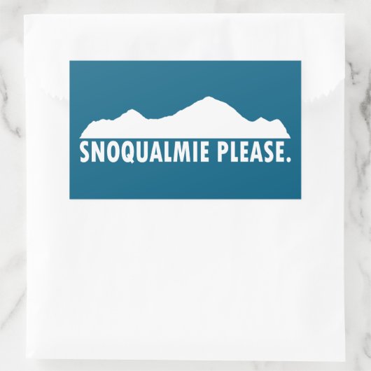 Snoqualmie Washington Please Rechthoekige Sticker (Tas)