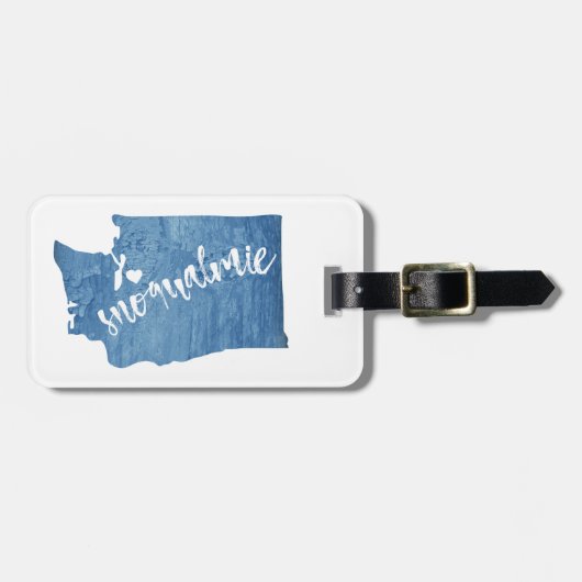 Snoqualmie Washington Wood Grain Bagagelabel (Voorkant horizontaal)