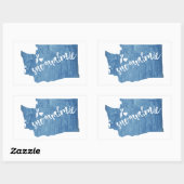 Snoqualmie Washington Wood Grain Rechthoekige Sticker (Vel)