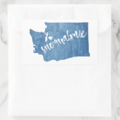 Snoqualmie Washington Wood Grain Rechthoekige Sticker (Tas)