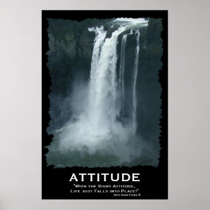 Snoqualmie Waterfall ATTITUDE Motivatie Poster