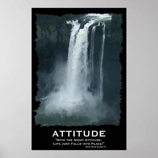 Snoqualmie Waterfall ATTITUDE Motivatie Poster (Voorkant)