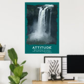 Snoqualmie Waterfall ATTITUDE Motivatie Poster (Thuiskantoor)