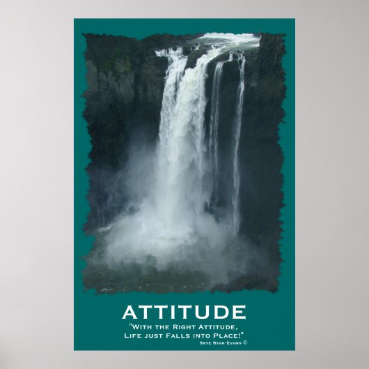 Snoqualmie Waterfall ATTITUDE Motivatie Poster (Voorkant)