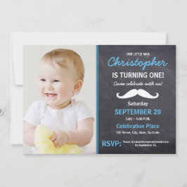 Snor | 1e verjaardagsfeestje | foto kaart