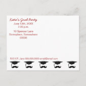 Snor Afstuderen wit Aankondigingskaart (Achterkant)