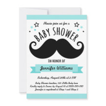 Snor baby shower aqua blue