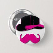 snor, bovenste hoed, bogen en stropdassen ronde button 5,7 cm (Voorkant /achterkant)