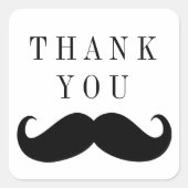 snor dank u Sticker (Voorkant)