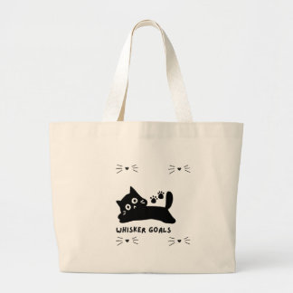Snor Doelen Kat Silhouet - Tote Grote Tote Bag