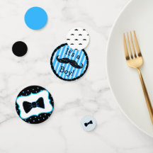 Snor en boog Stropdas Boy Baby shower Confetti